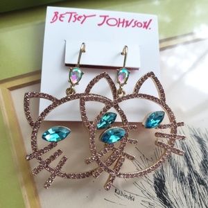 Betsey Johnson Cat Earrings